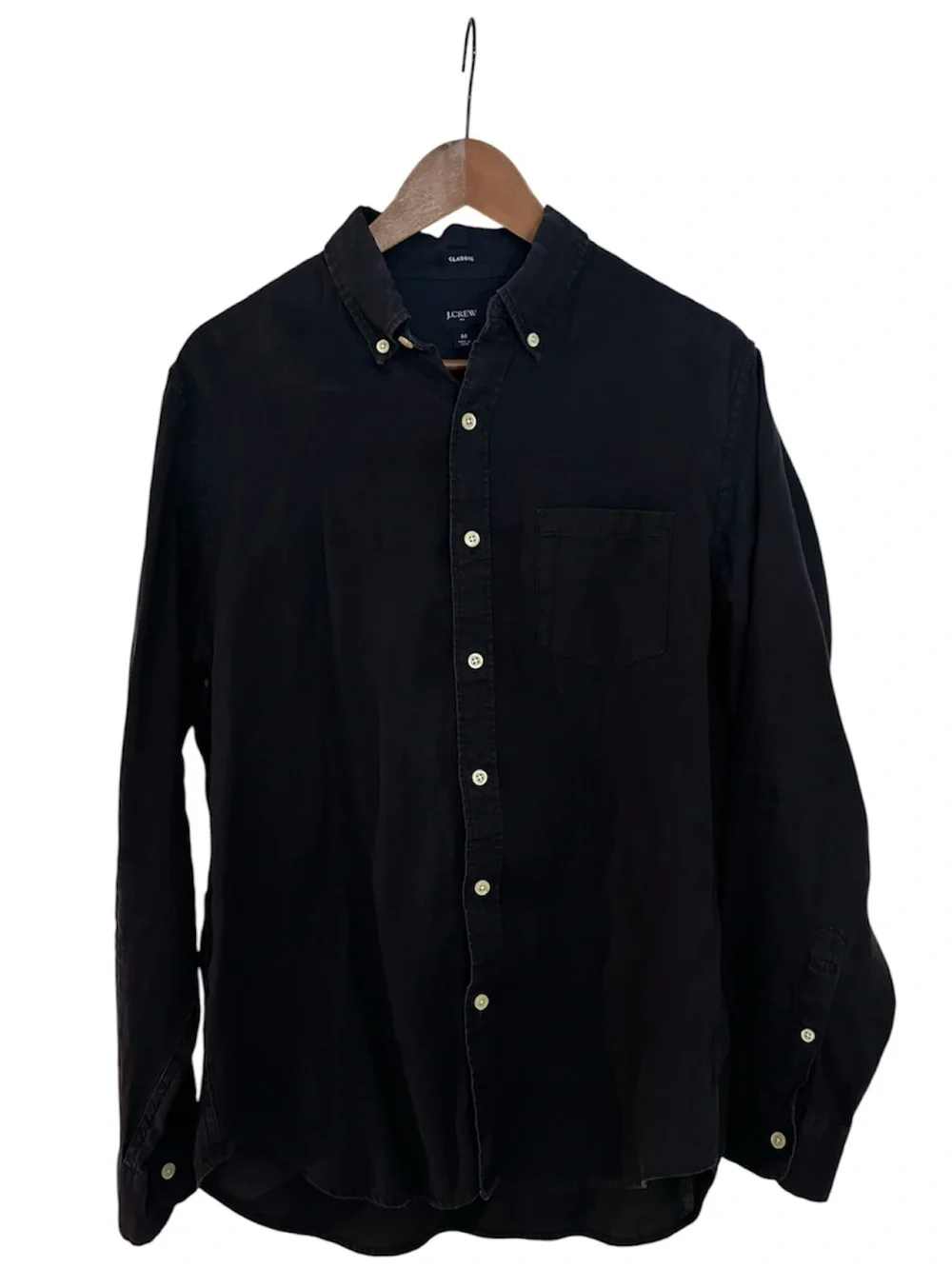 Original J. Crew - Men's Navy Blue Washed-Look Chambray Button-Down Shirt